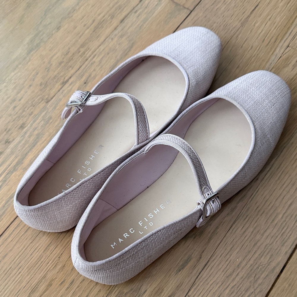 Marc Fisher LTD Lialah Textile Women's Light Pink Mary Jane Flats 8